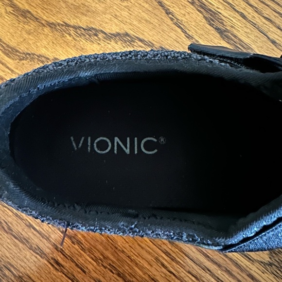Vionic Black Sneakers with Breathable Mesh and Velcro Strap - Picture 4 of 4